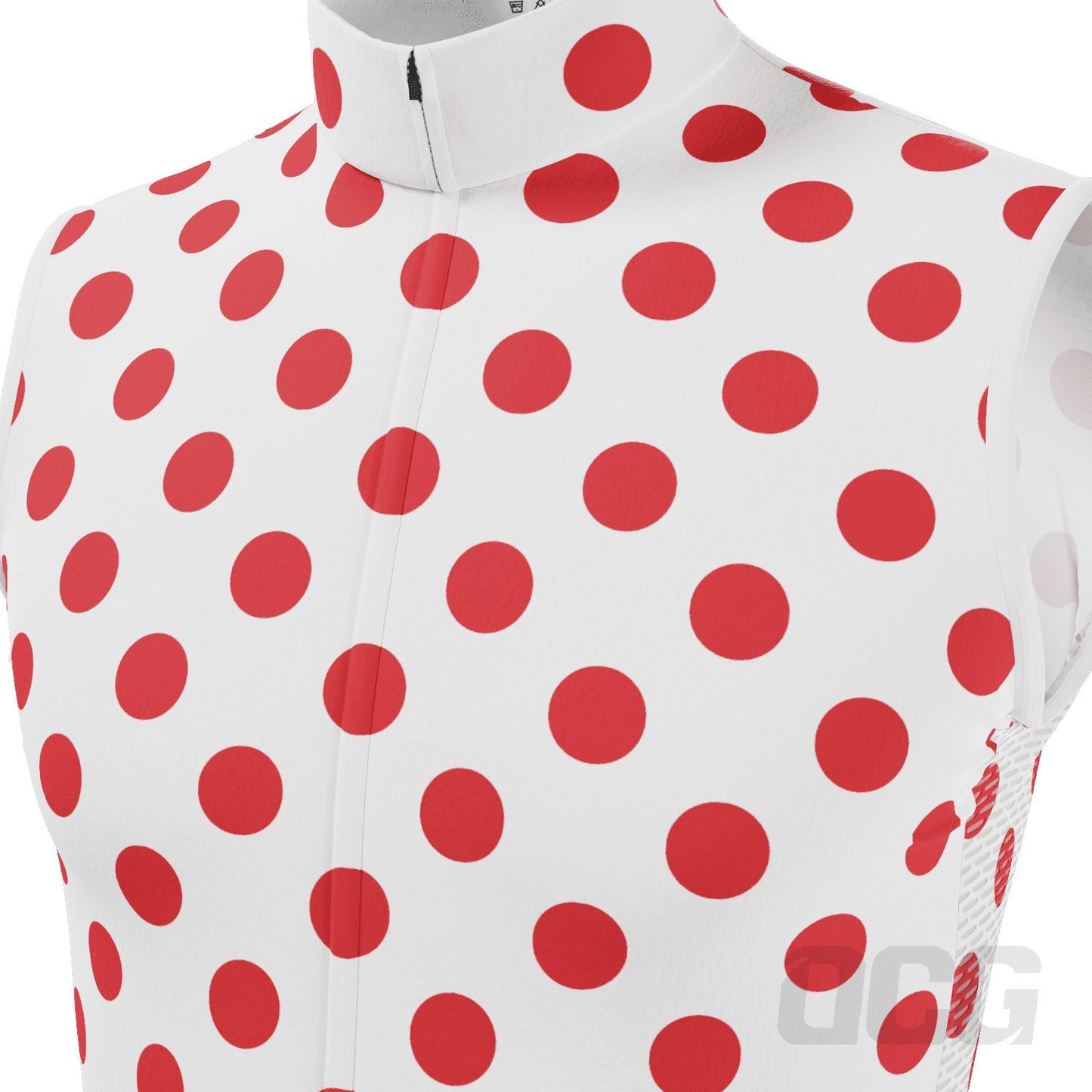 Men's Polka Dots Sleeveless Tech Cycling Jersey