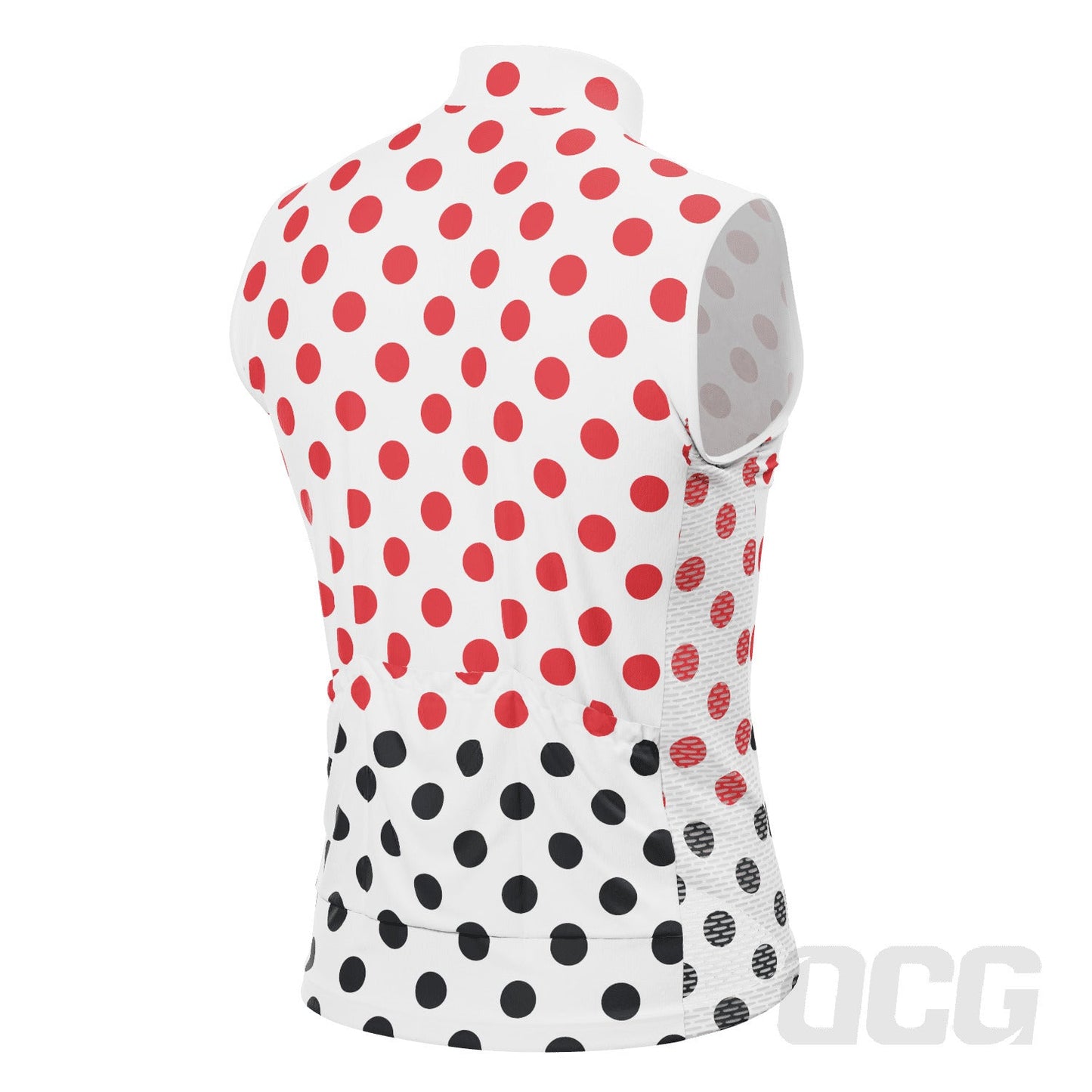 Men's Polka Dots Sleeveless Tech Cycling Jersey