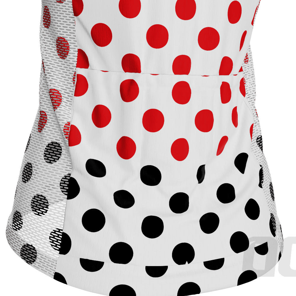 Women's Polka Dots Sleeveless Tech Cycling Jersey