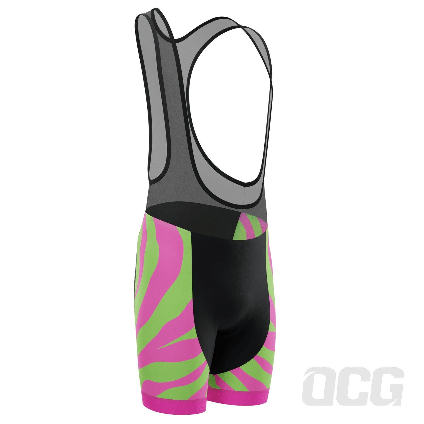 Men's Echo Pulse Tiger Print Gel Padded Cycling Bib