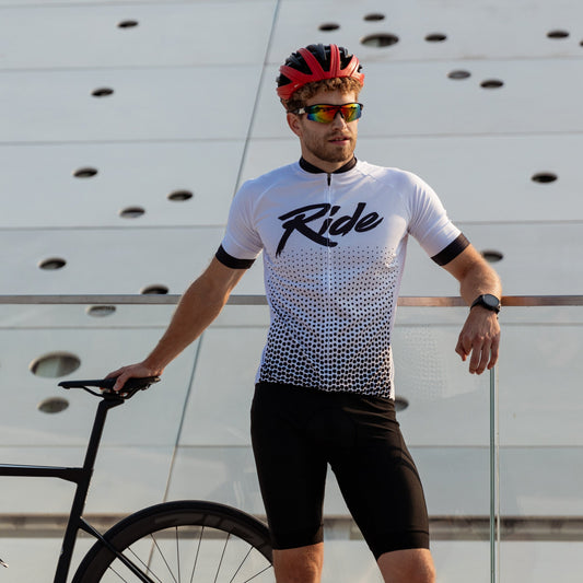 Men's White Ride Cycling Jersey