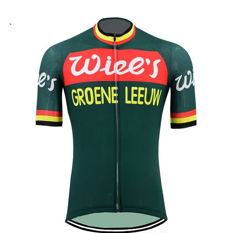 Wiel's Groene Leeuw Retro Cycling Jersey