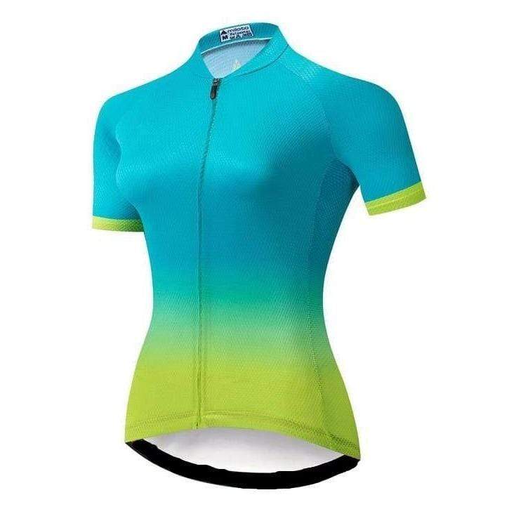 Women's Blue Gradient Cycling Jersey or Shorts