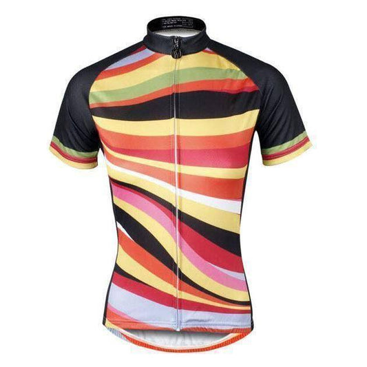 Women's Colourful Wavy Cycling Jersey