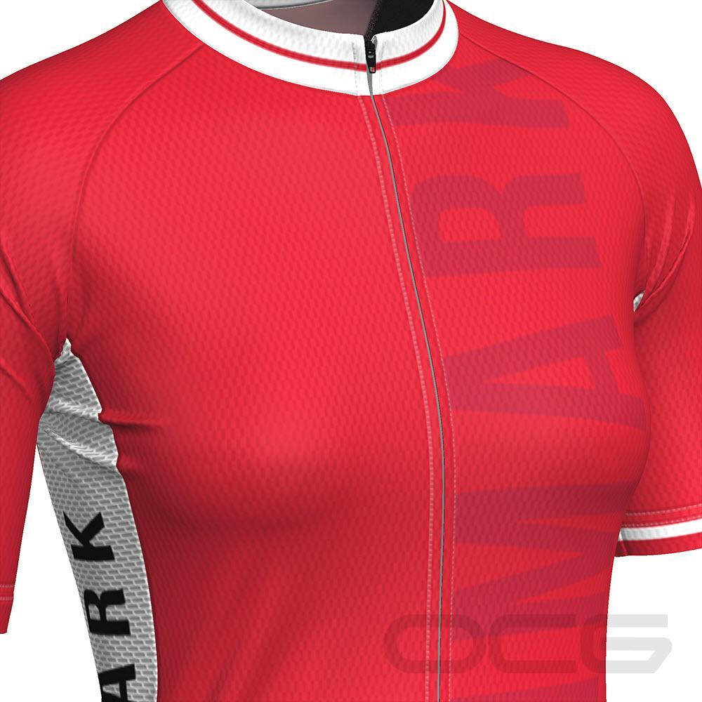 Women's Denmark National Flag Short Sleeve Cycling Jersey