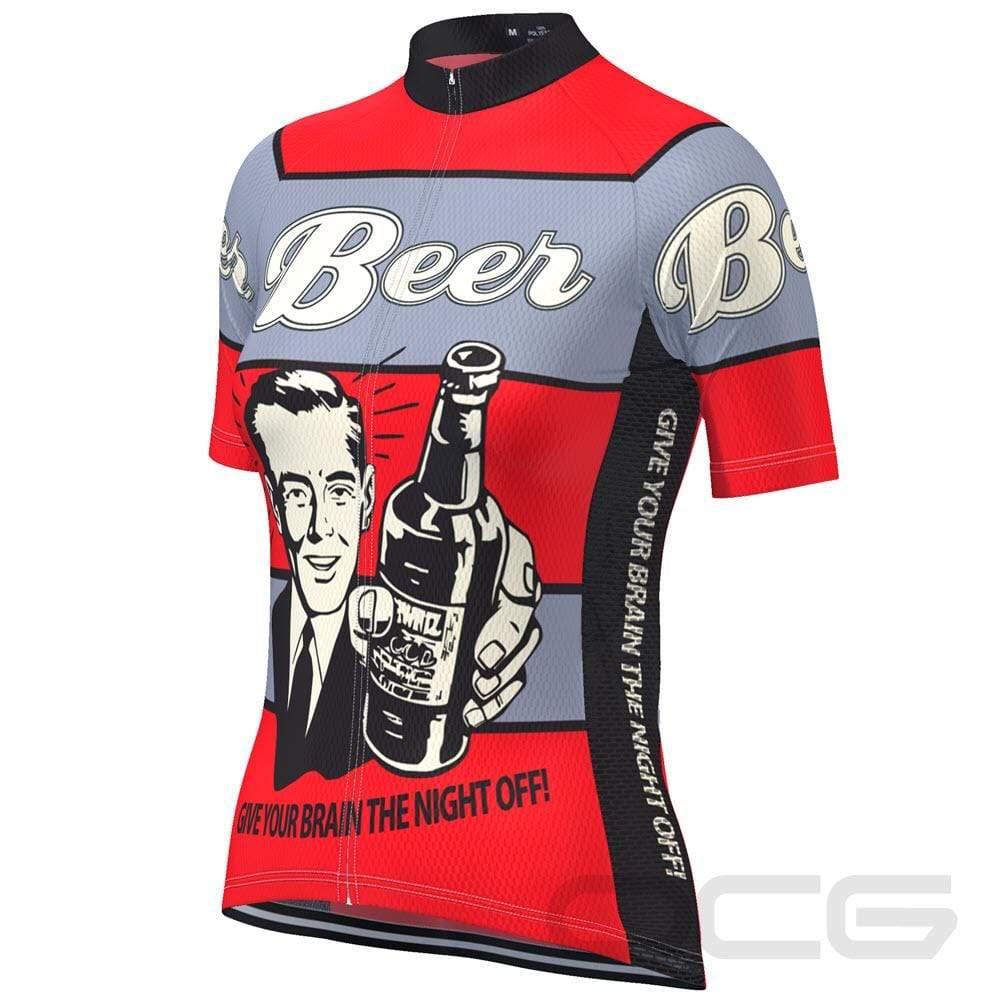 Women's Give Your Brain The Night Off Beer Short Sleeve Cycling Jersey