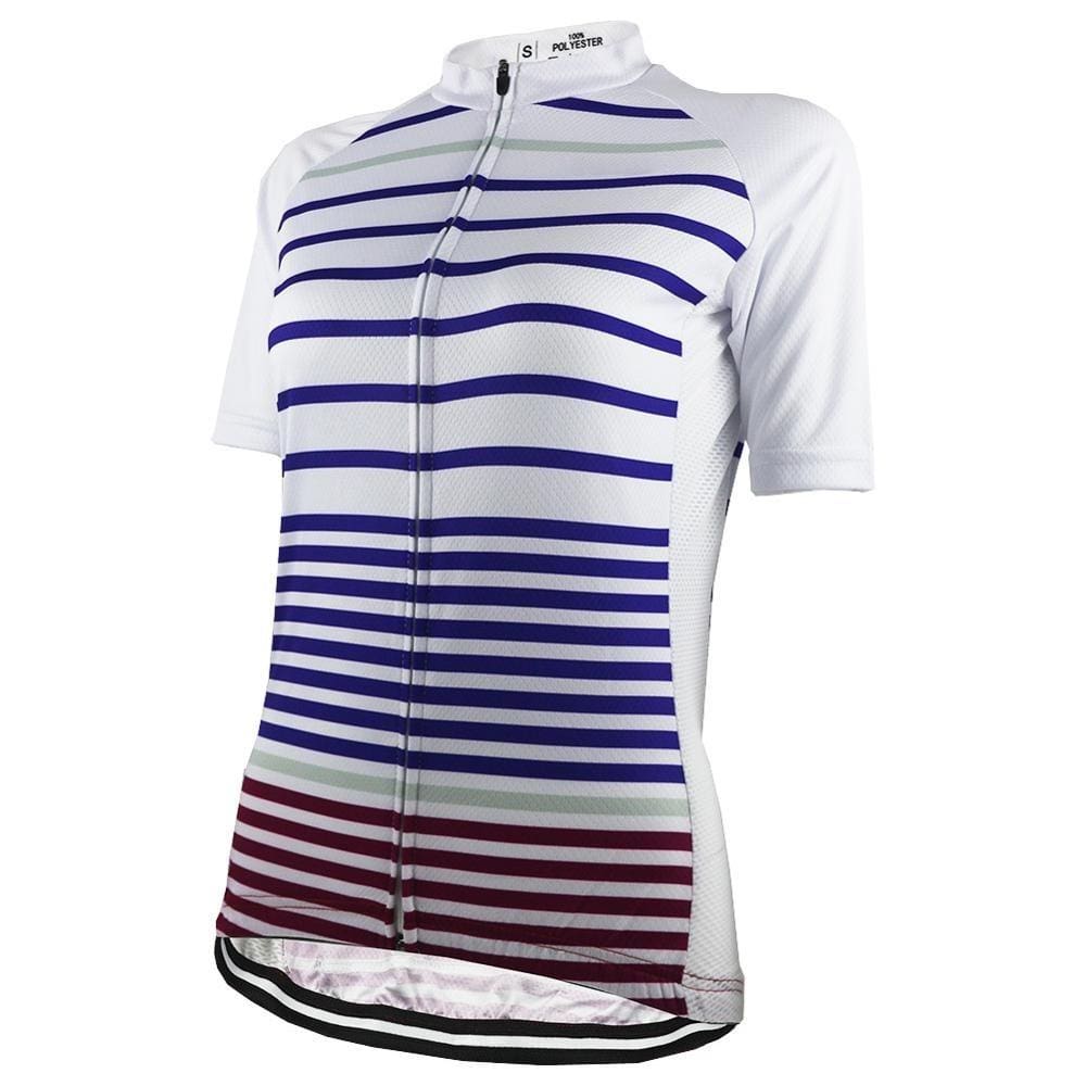 Women's Navy Stripes Cycling Jersey