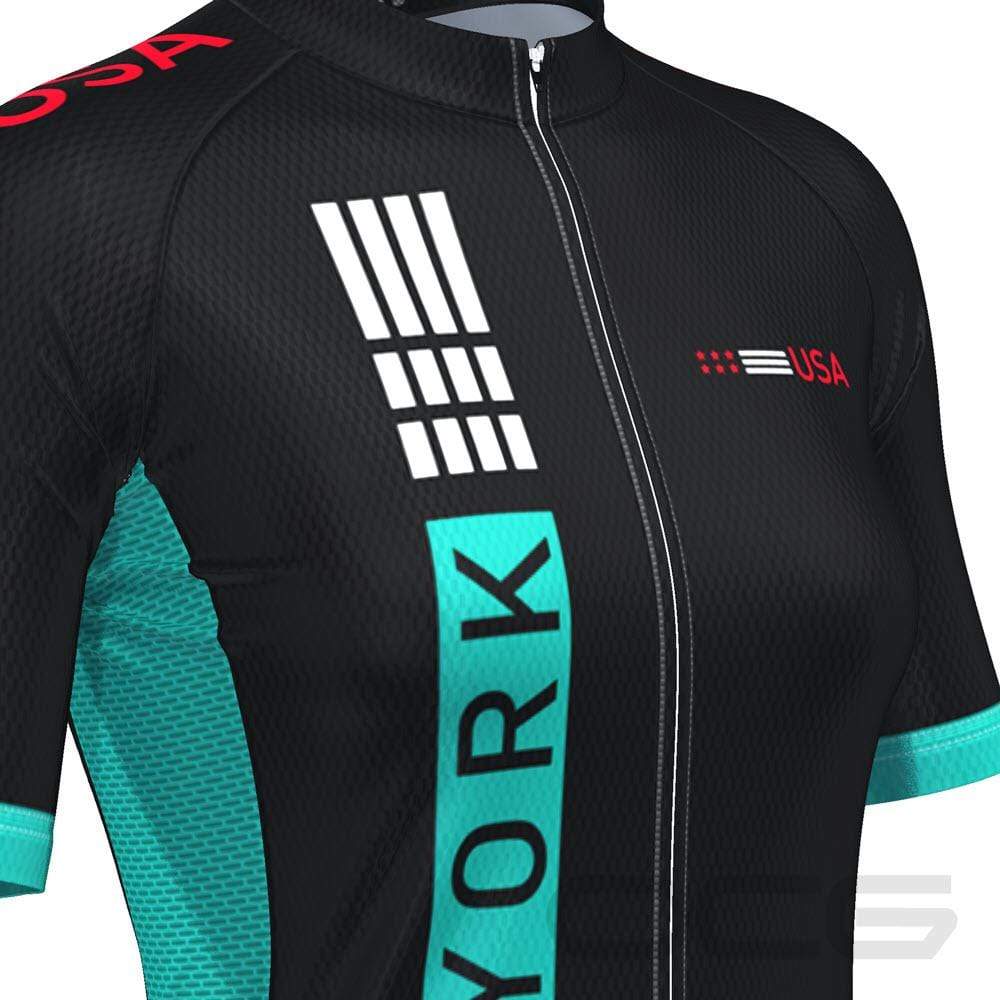 Women's New York USA Techno Short Sleeve Cycling Jersey
