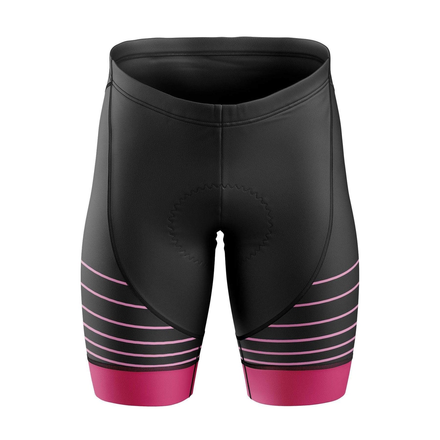 Women's Pink Lines Padded Cycling Shorts