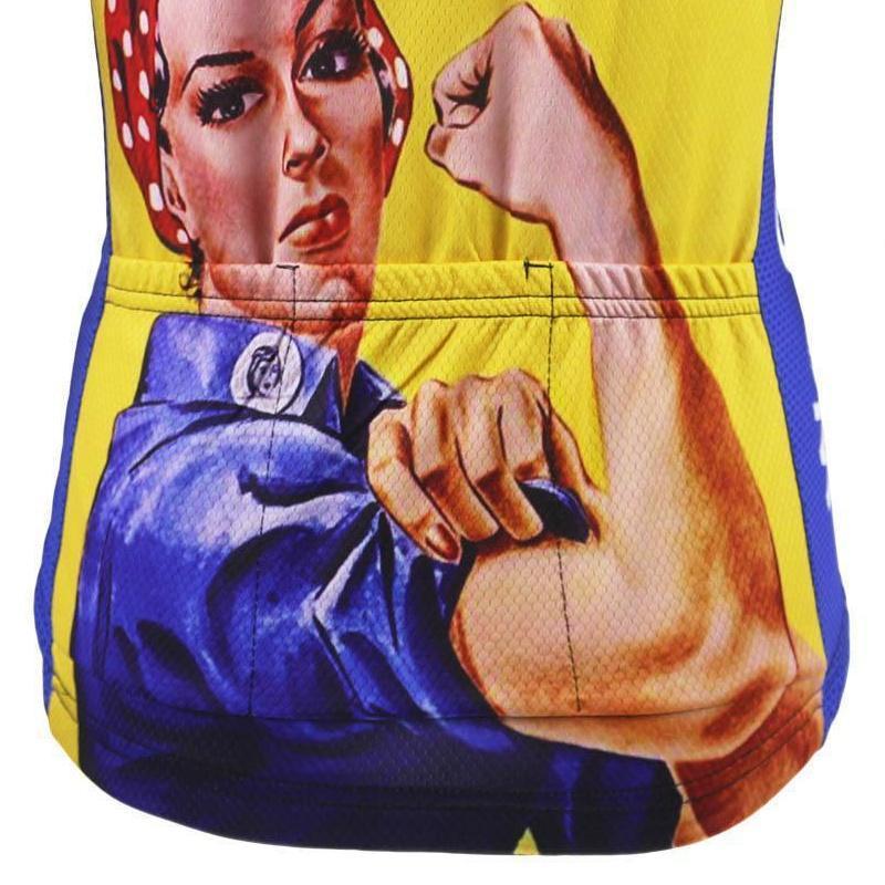 Women's Retro Rosie the Riveter Cycling Jersey