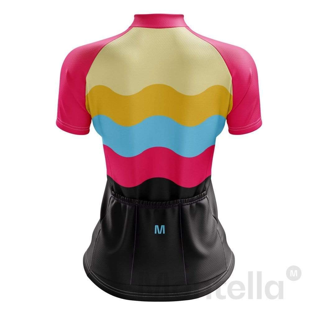 Women's Wavy Blue Cycling Jersey