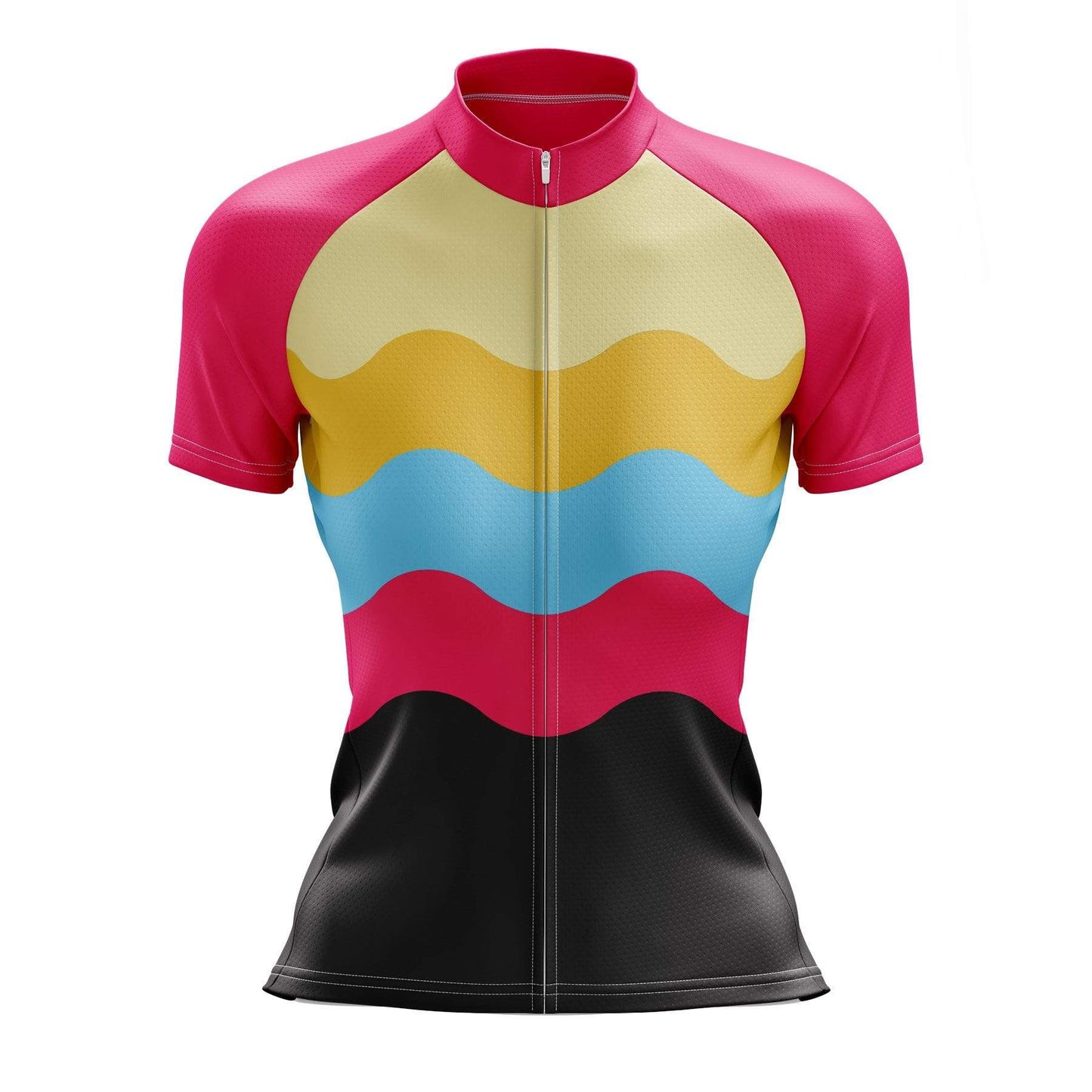 Women's Wavy Blue Cycling Jersey