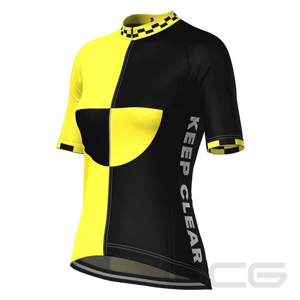 Women's High Viz Keep Clear Test Dummy Short Sleeve Cycling Jersey