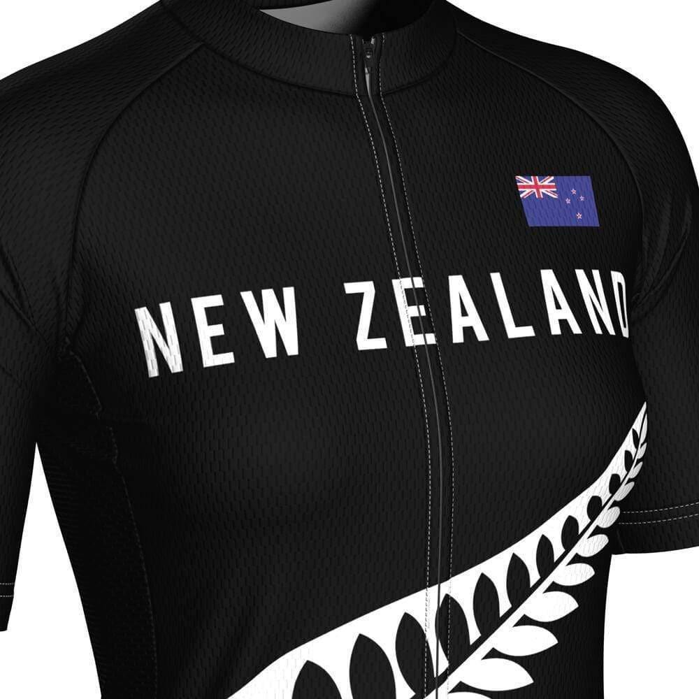 Women's New Zealand Silver Fern National Flag Short Sleeve Cycling Jersey