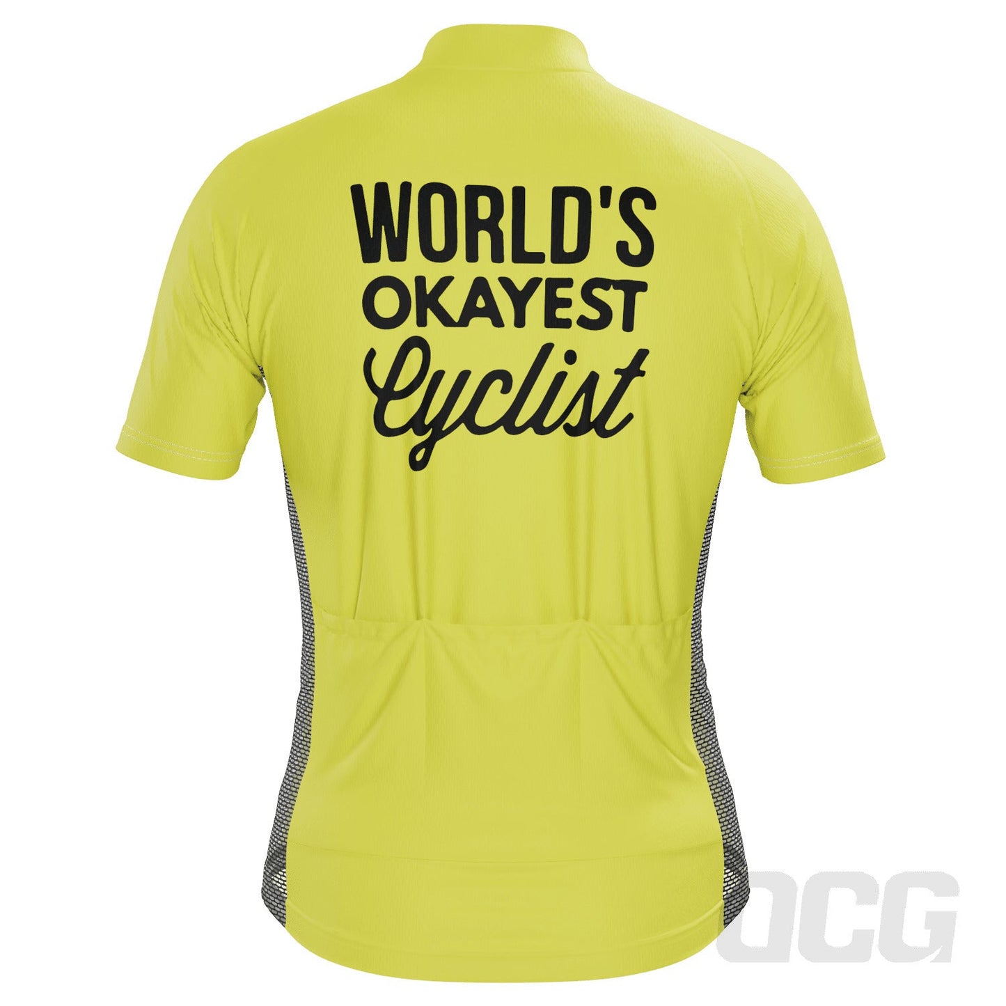 Men's World's Okayest Cyclist Short Sleeve Cycling Jersey