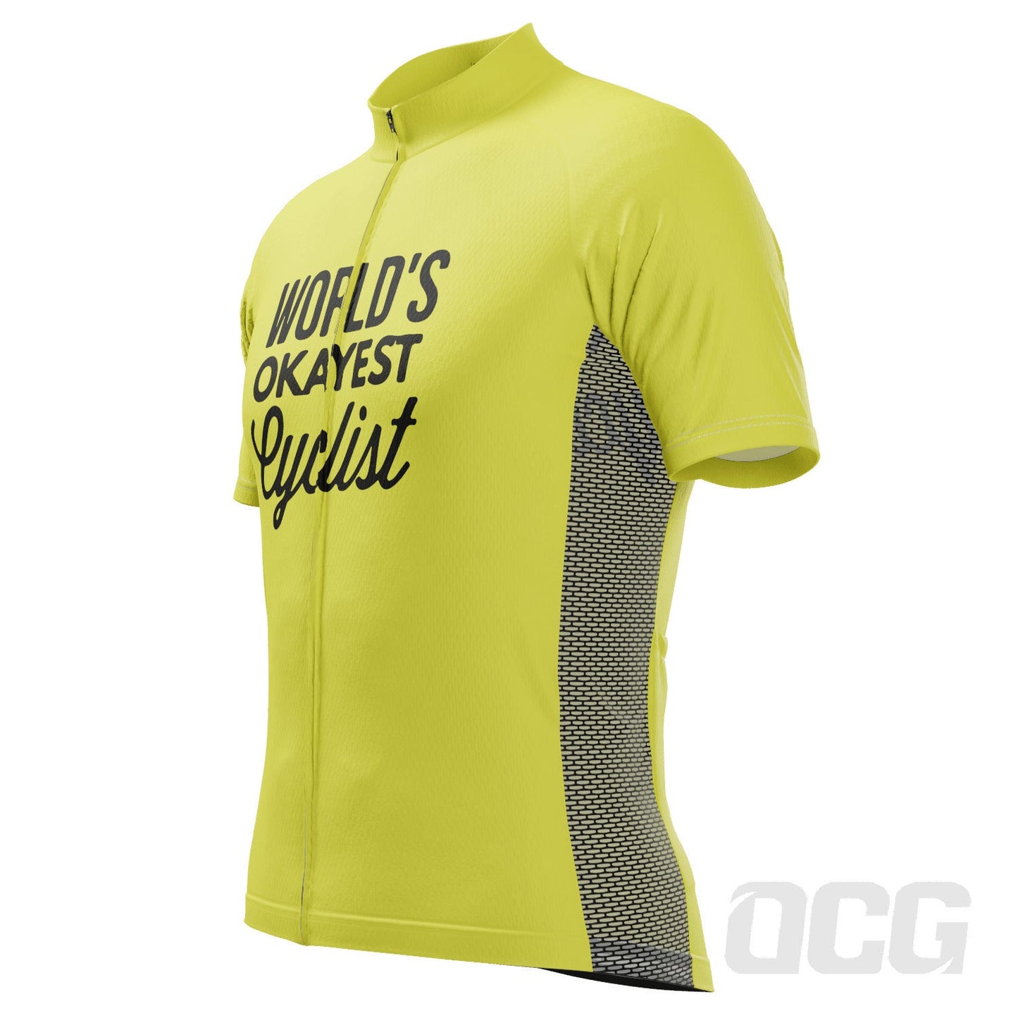 Men's World's Okayest Cyclist Short Sleeve Cycling Jersey