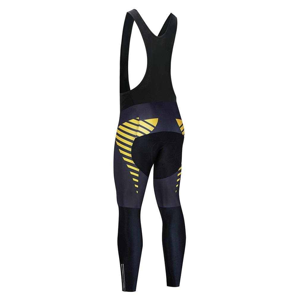Yellow Detail Cycling Bib Pants